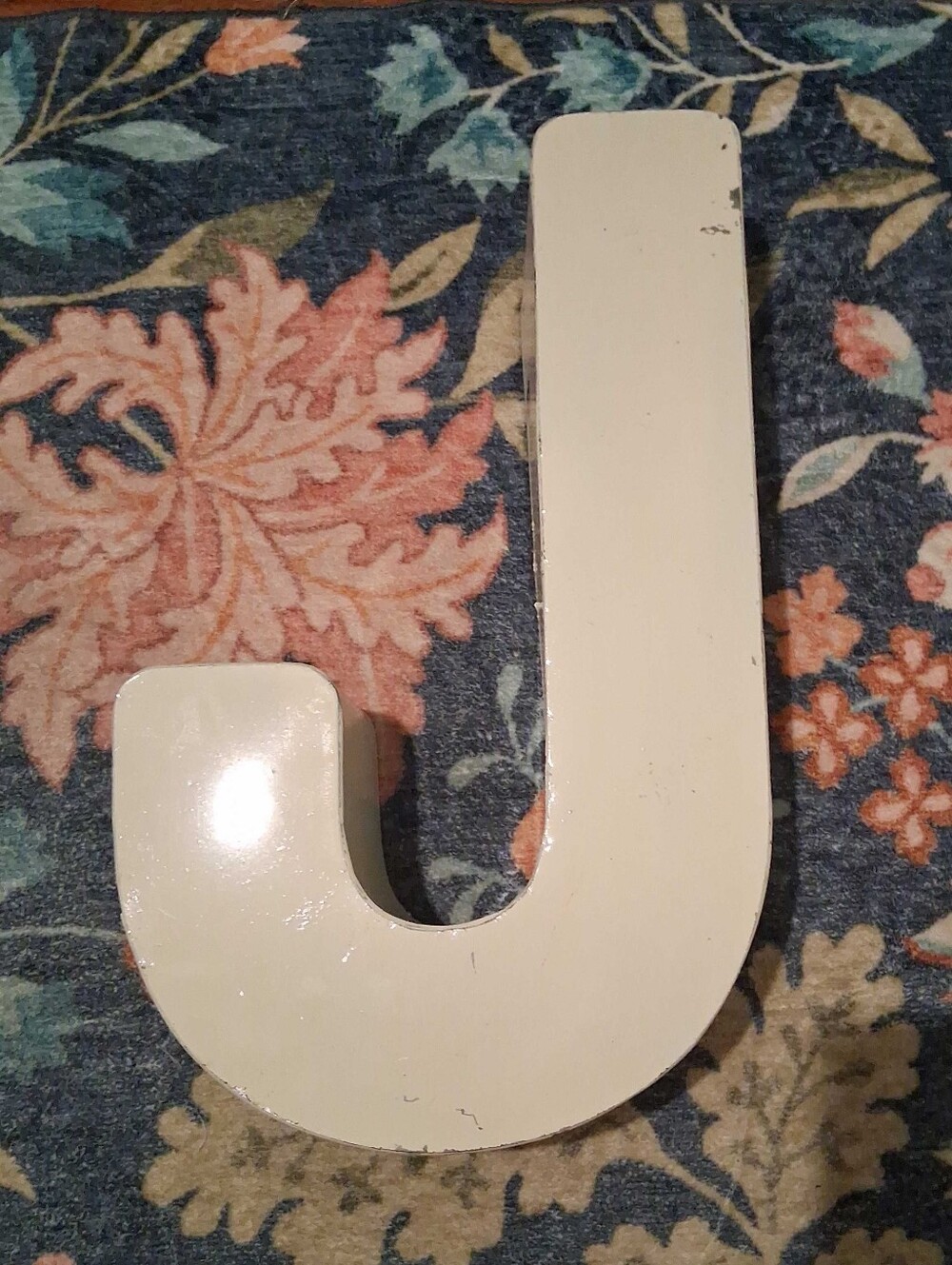 Decorative White Letter 'J' Wall Accent - Unbranded